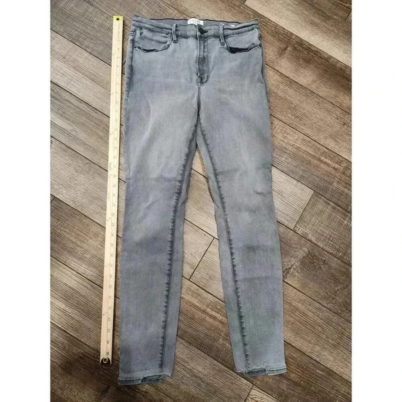 FRAME Denim - Frame Le High Skinny Jeans Size 31 Burton Wash (gray) Stretch Distressed Faded